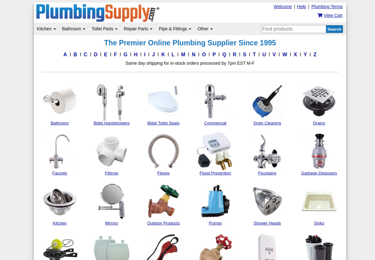 Tradie website before redesign