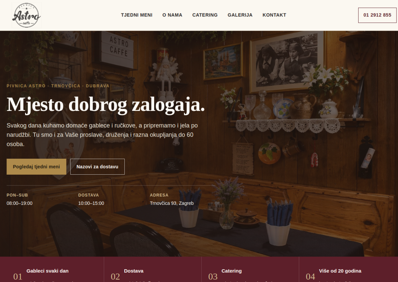 Naslovni prikaz web stranice Astro Pivnice