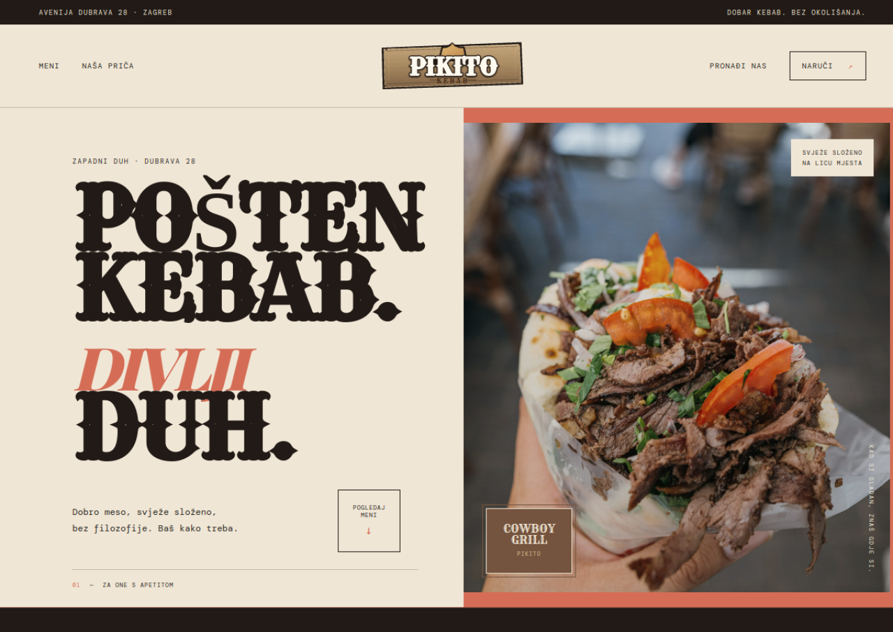 Naslovni prikaz web stranice Pikito Kebab