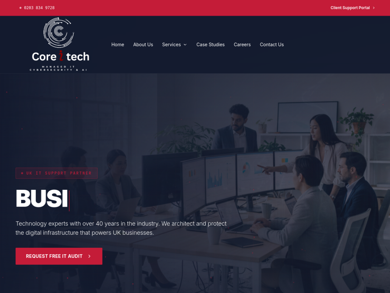 Coreitech website — built with AI by OWD Web Design