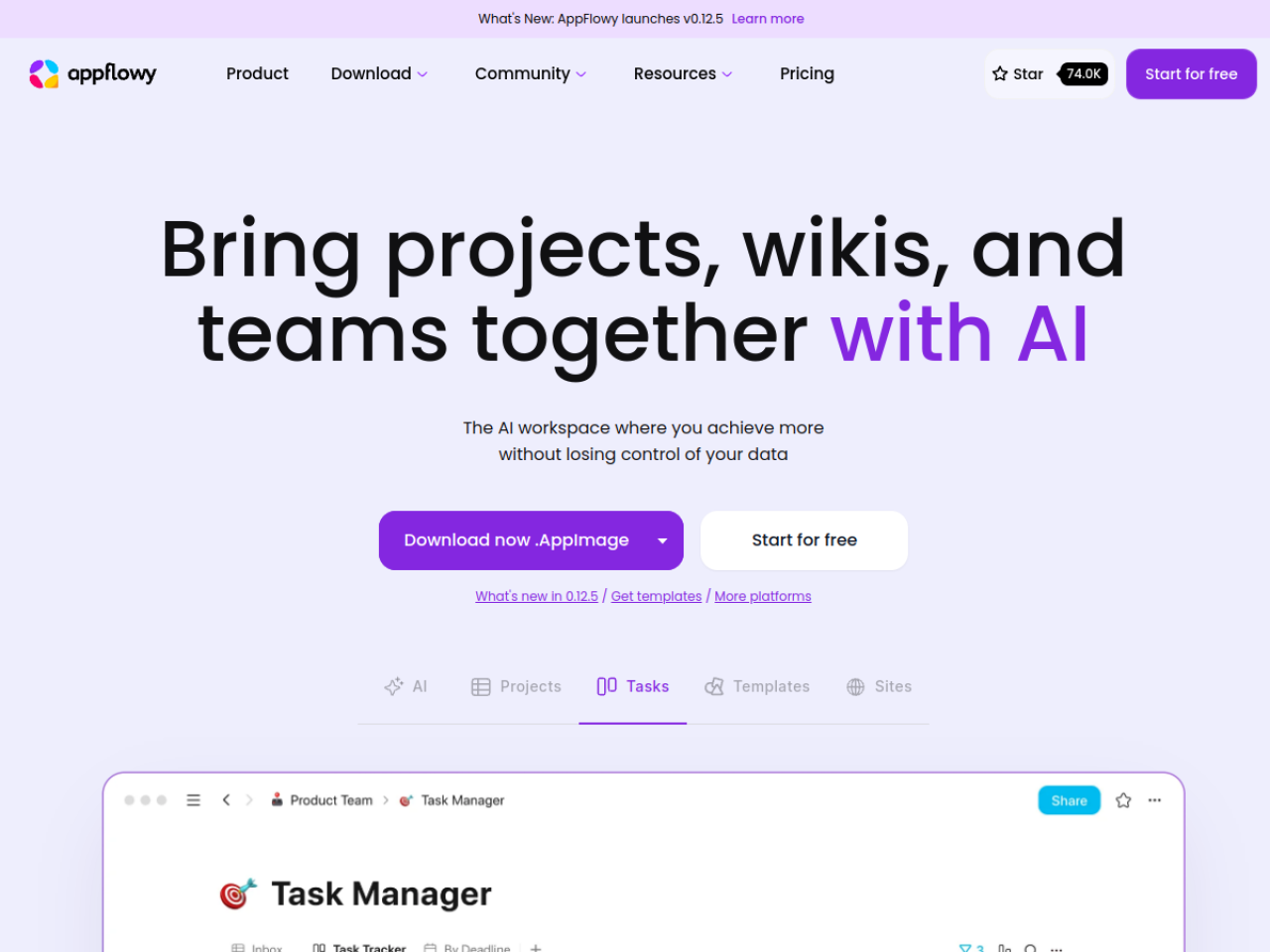 AppFlowy screenshot 1