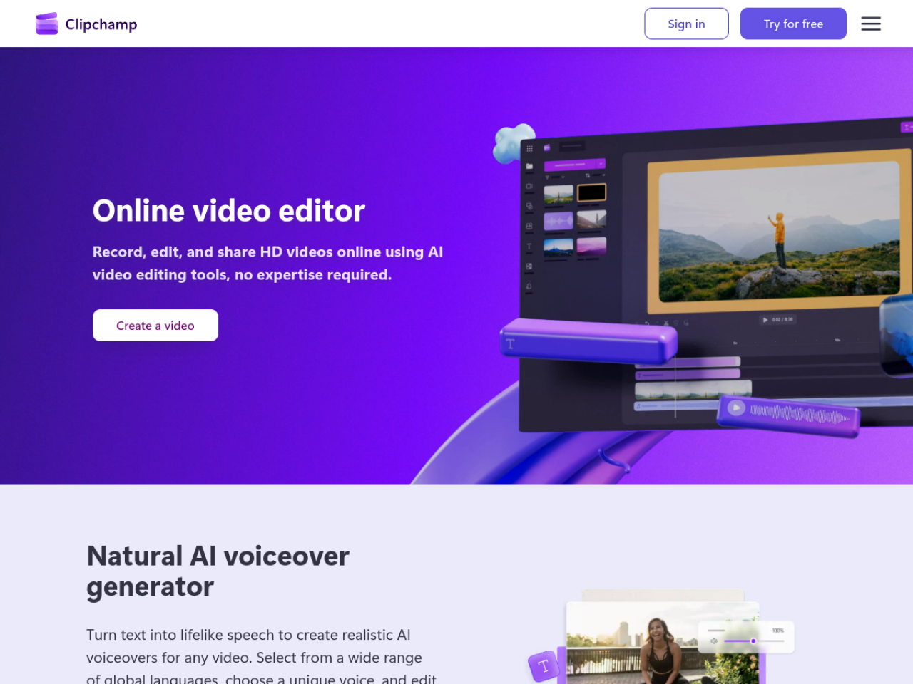 Clipchamp screenshot 1