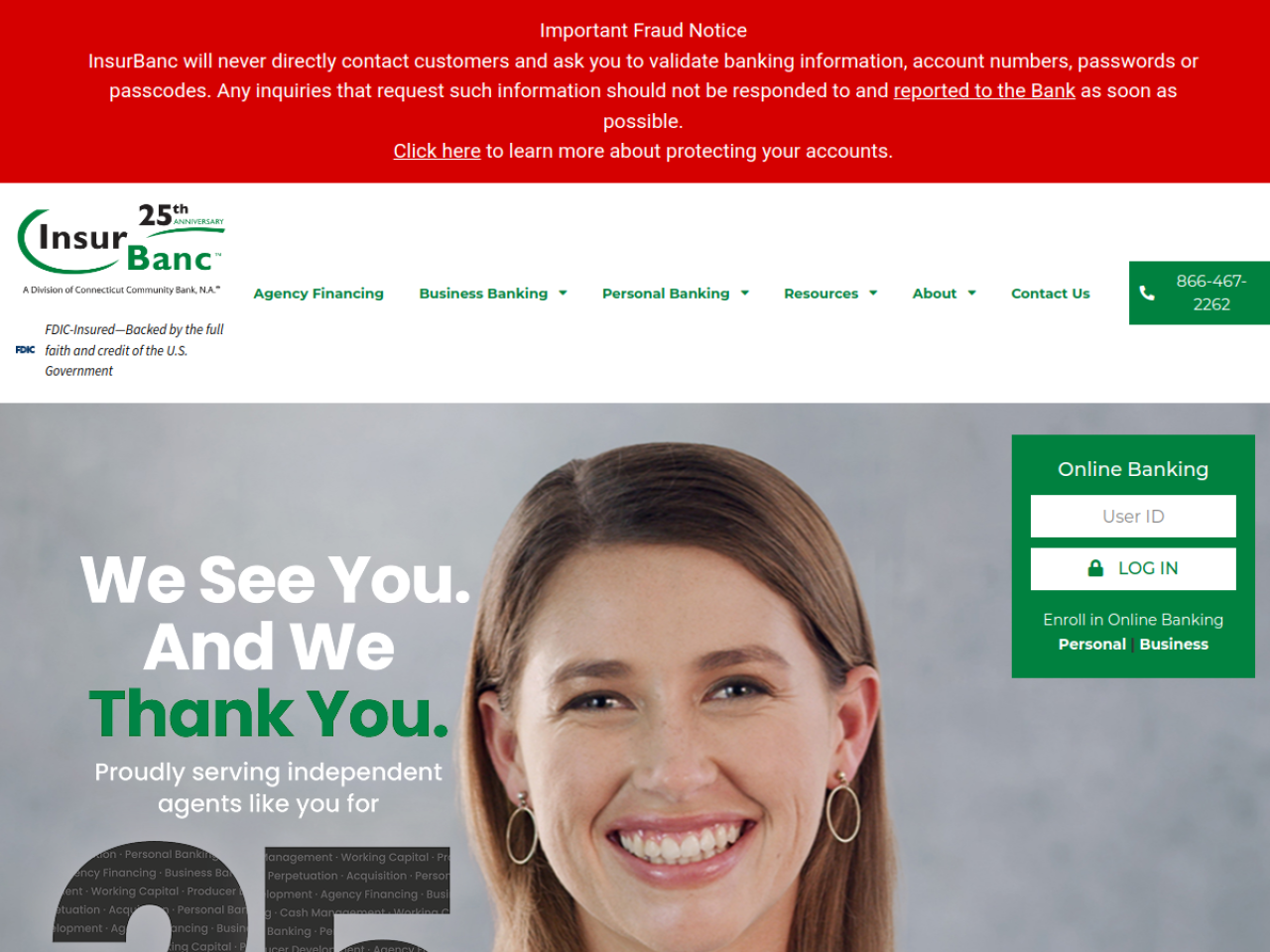 Insurbanc website screenshot