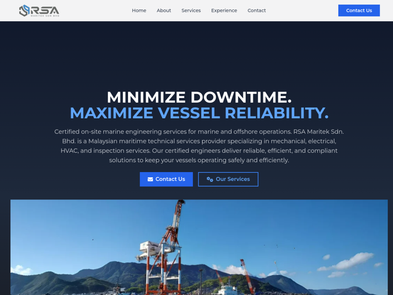 RSA Maritek website screenshot