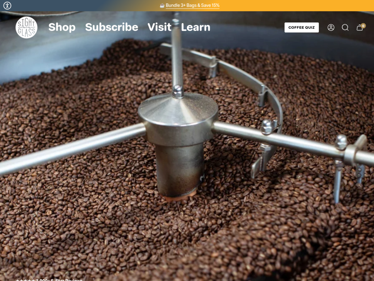 Sightglass Coffee 웹사이트 스크린샷