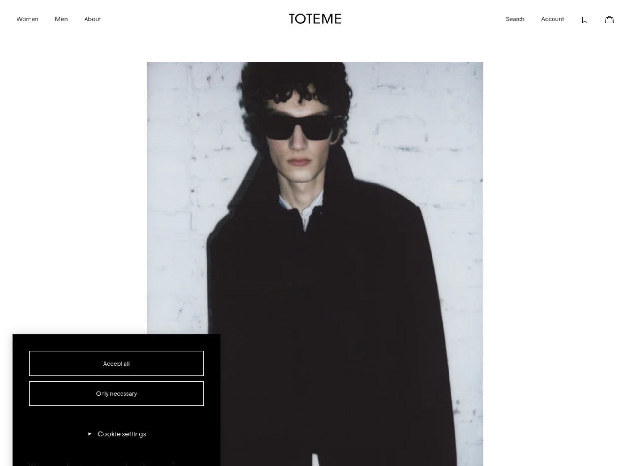 Toteme 웹사이트 스크린샷