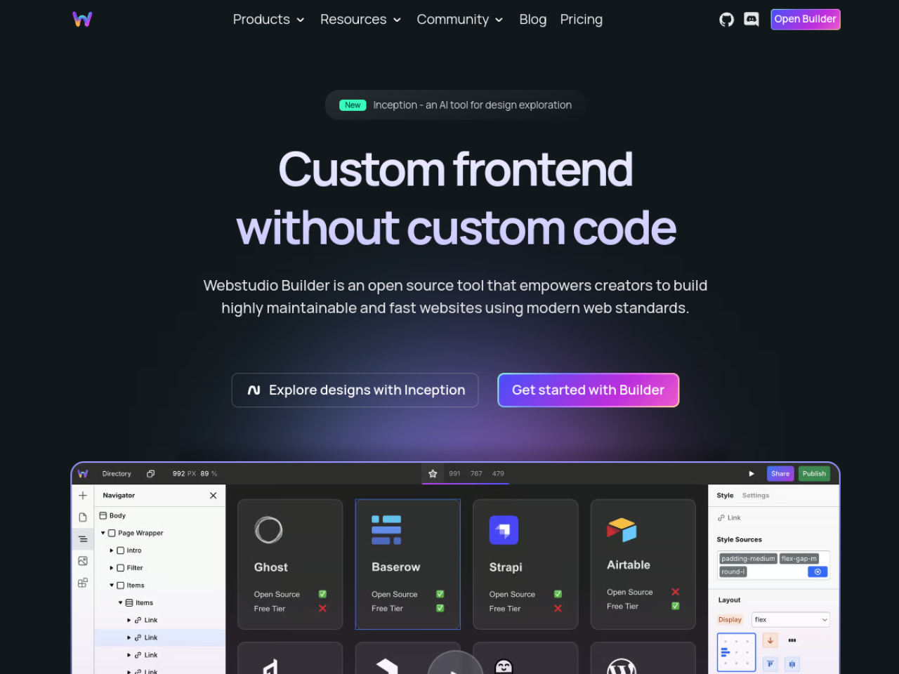 Webstudio screenshot 1