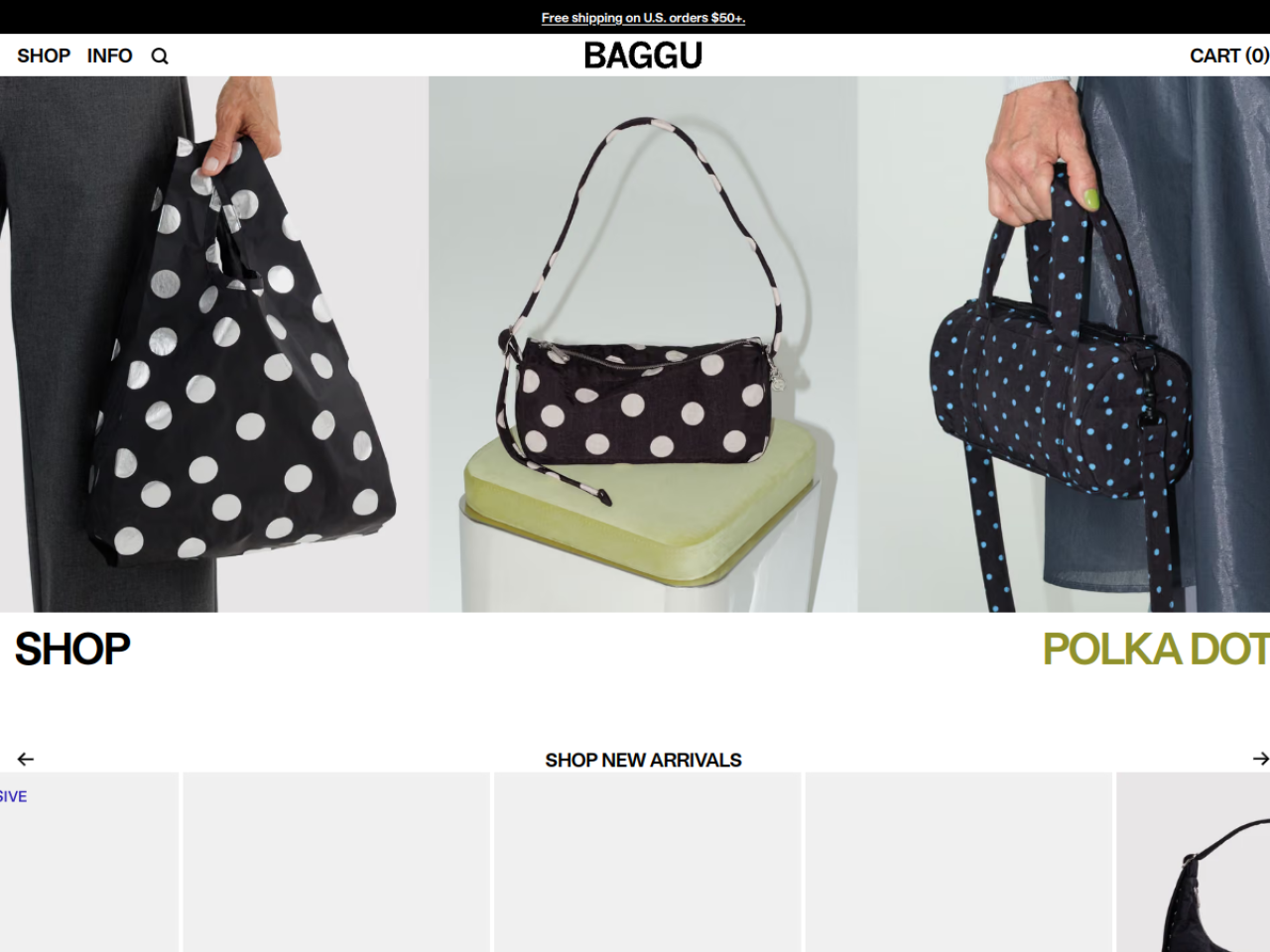 BAGGU 웹사이트 스크린샷