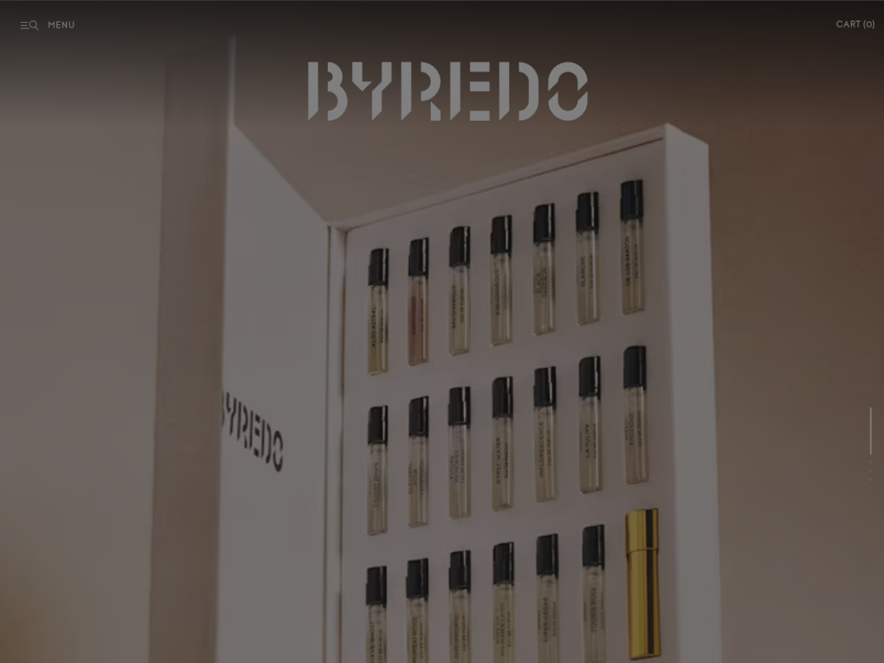 Byredo 웹사이트 스크린샷
