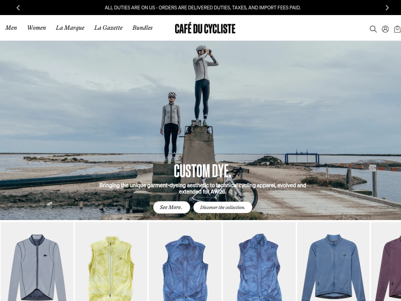 Café du Cycliste 웹사이트 스크린샷