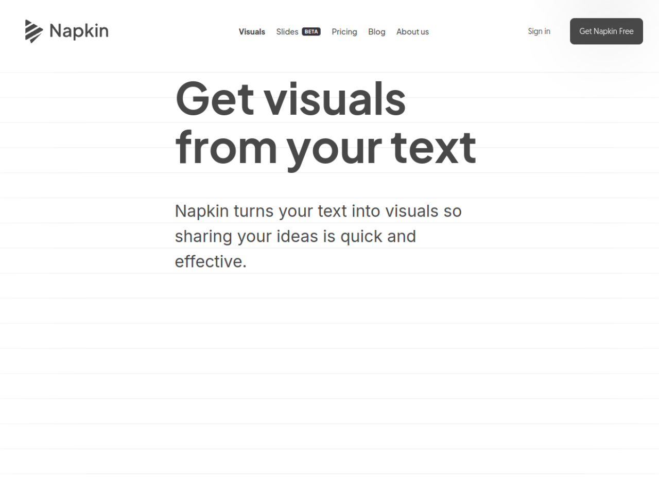 Napkin screenshot 1
