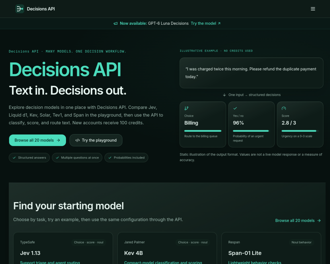 Decisions API