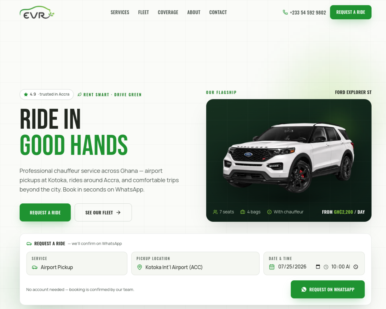 EV Driving Services — Transportation