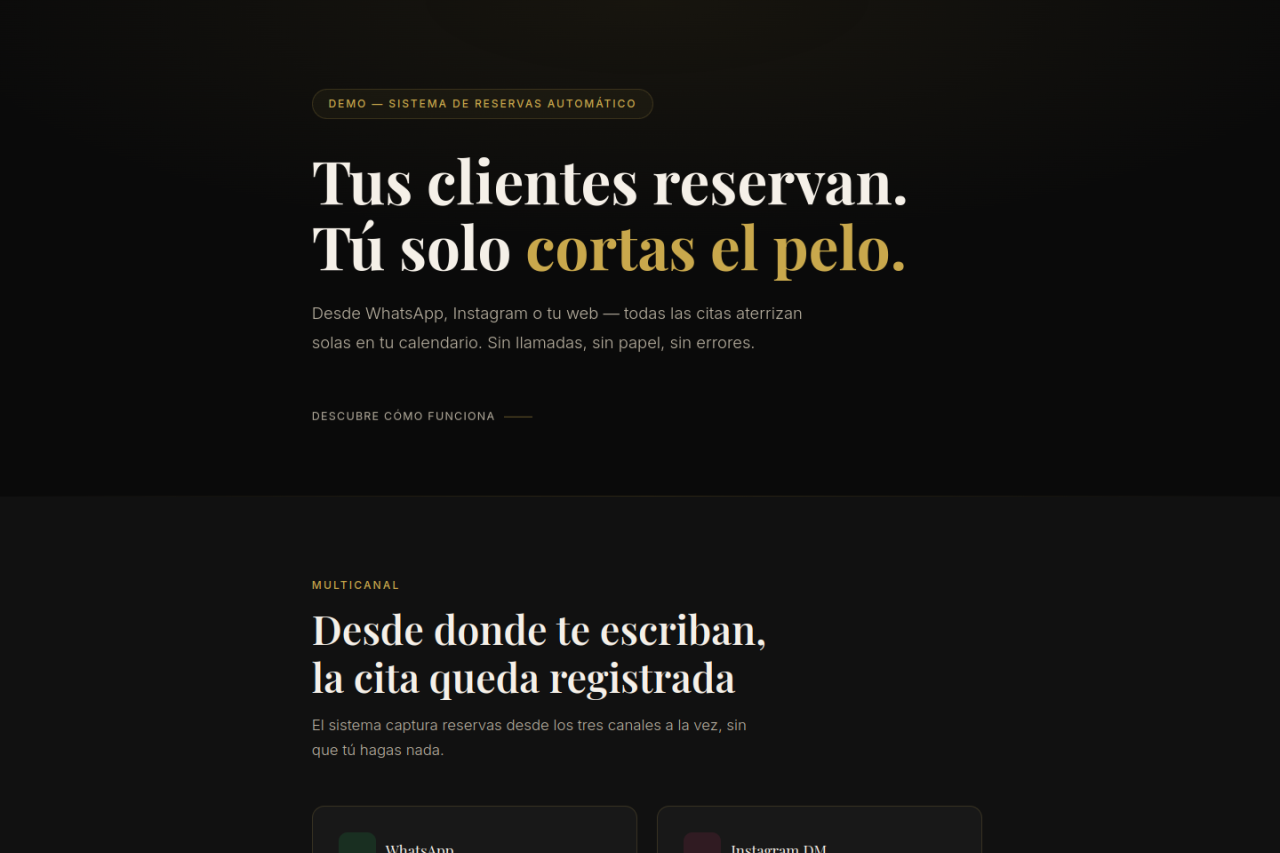 Sistema de citas automático para peluquerías