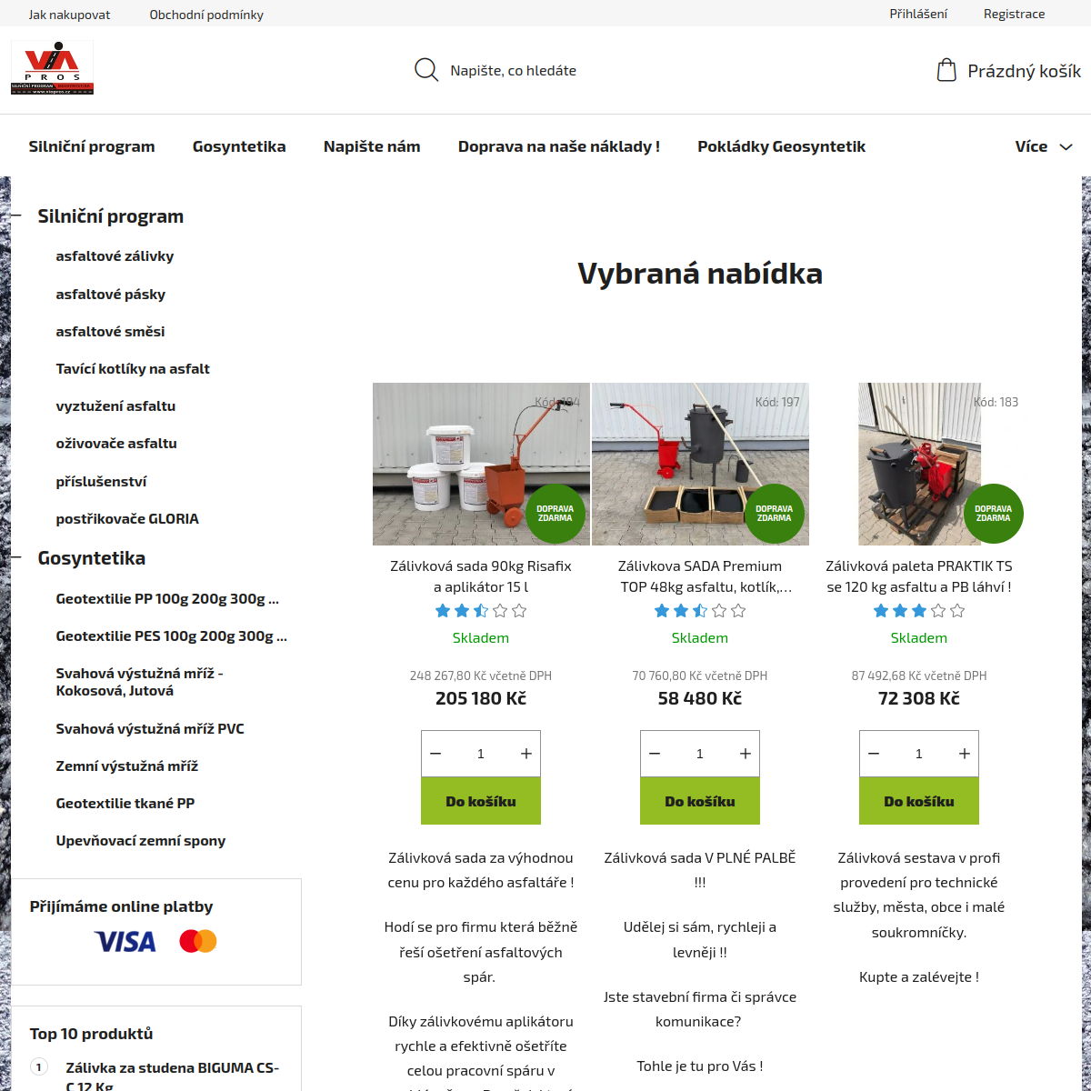VIApros, s.r.o. website