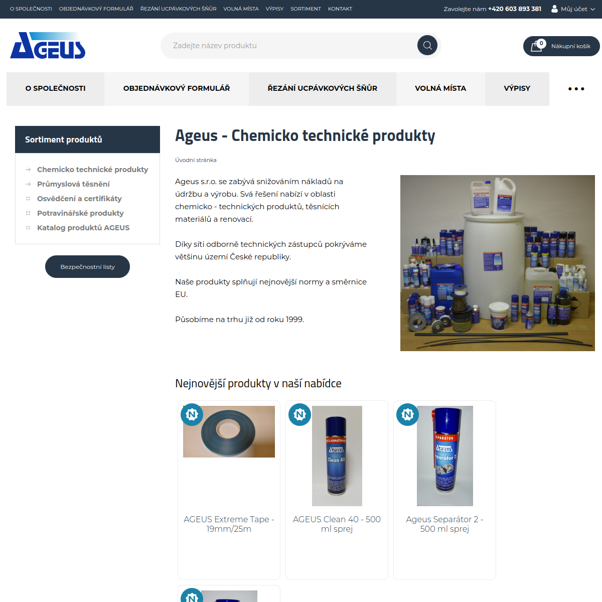 AGEUS, s.r.o. website