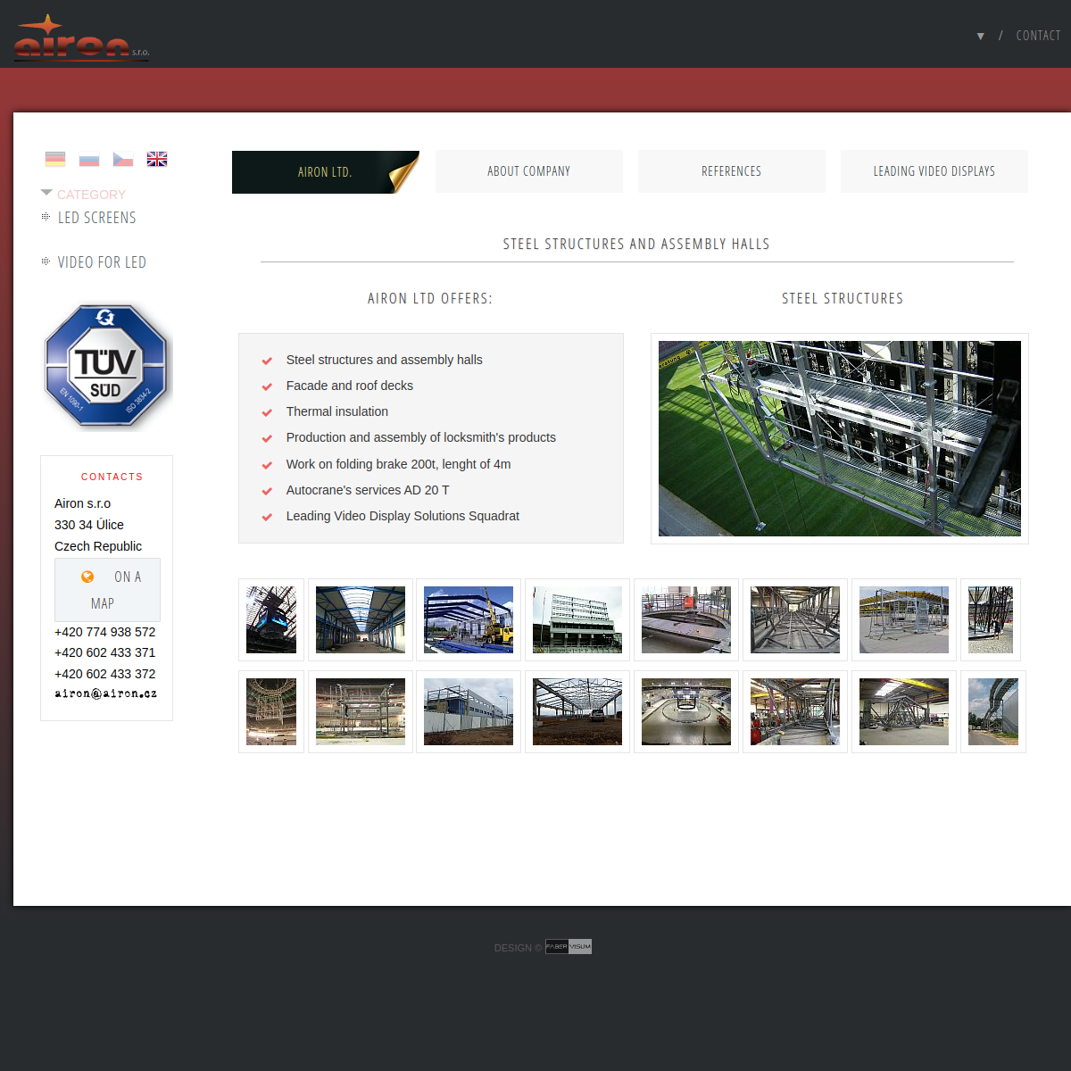 AIRON, spol. s r.o. website