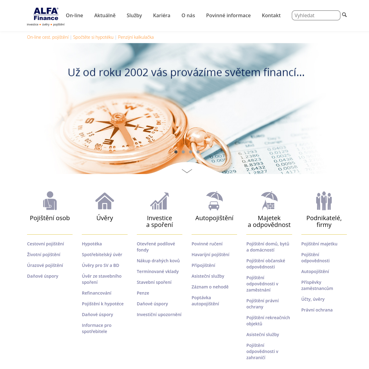 ALFA Finance, s.r.o. website