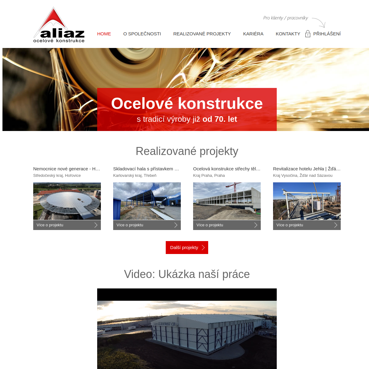 ALIAZ - ocelové konstrukce, spol. s r.o. website