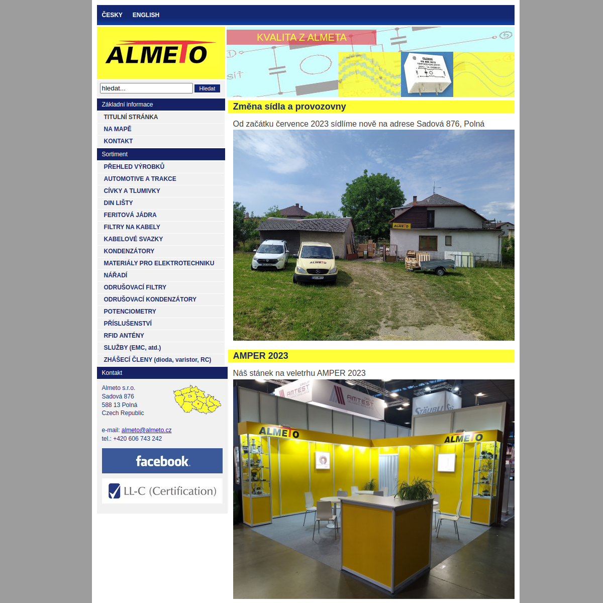 Almeto s.r.o. website
