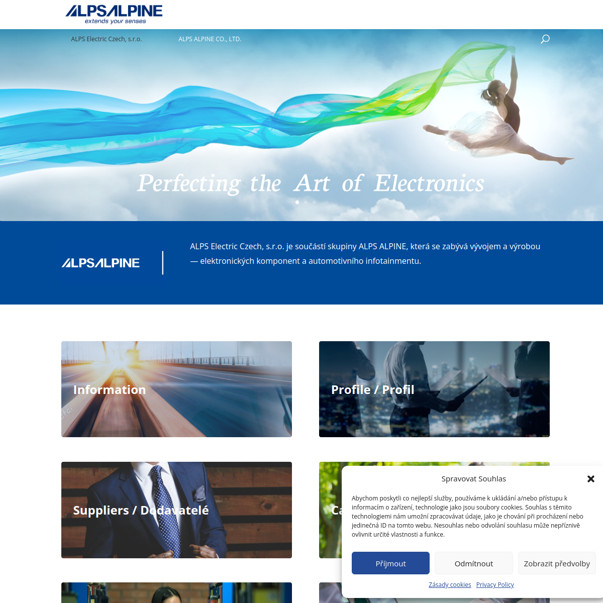 ALPS Electric Czech, s.r.o. website