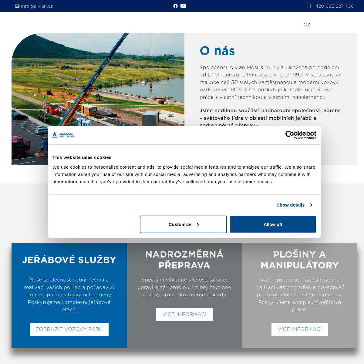 ALVIAN MOST s.r.o. website