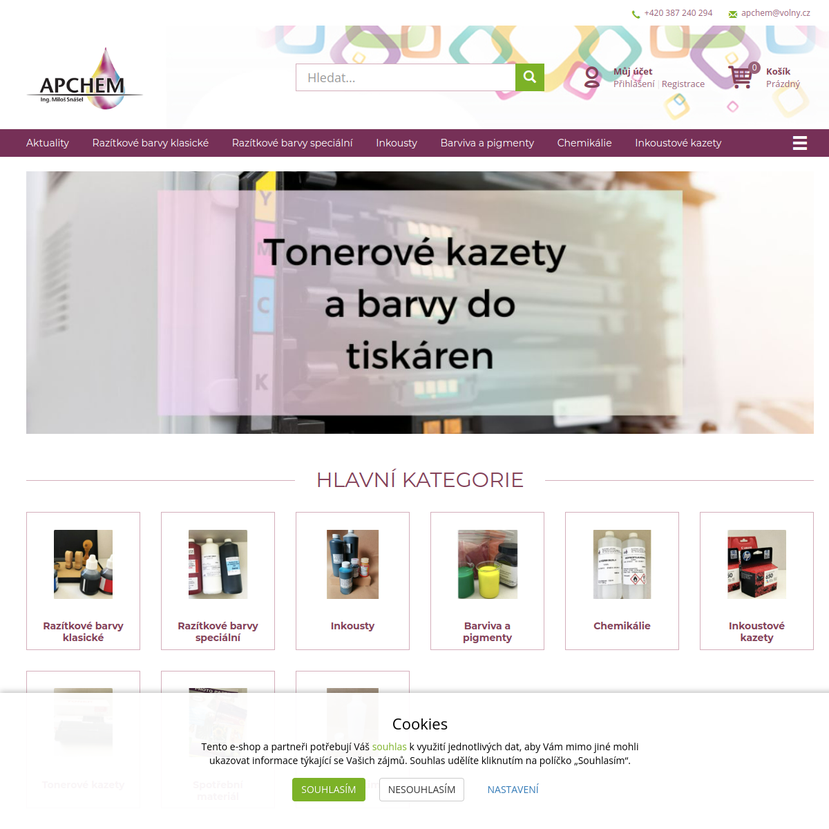 APCHEM - Ing. Miloš Snášel website