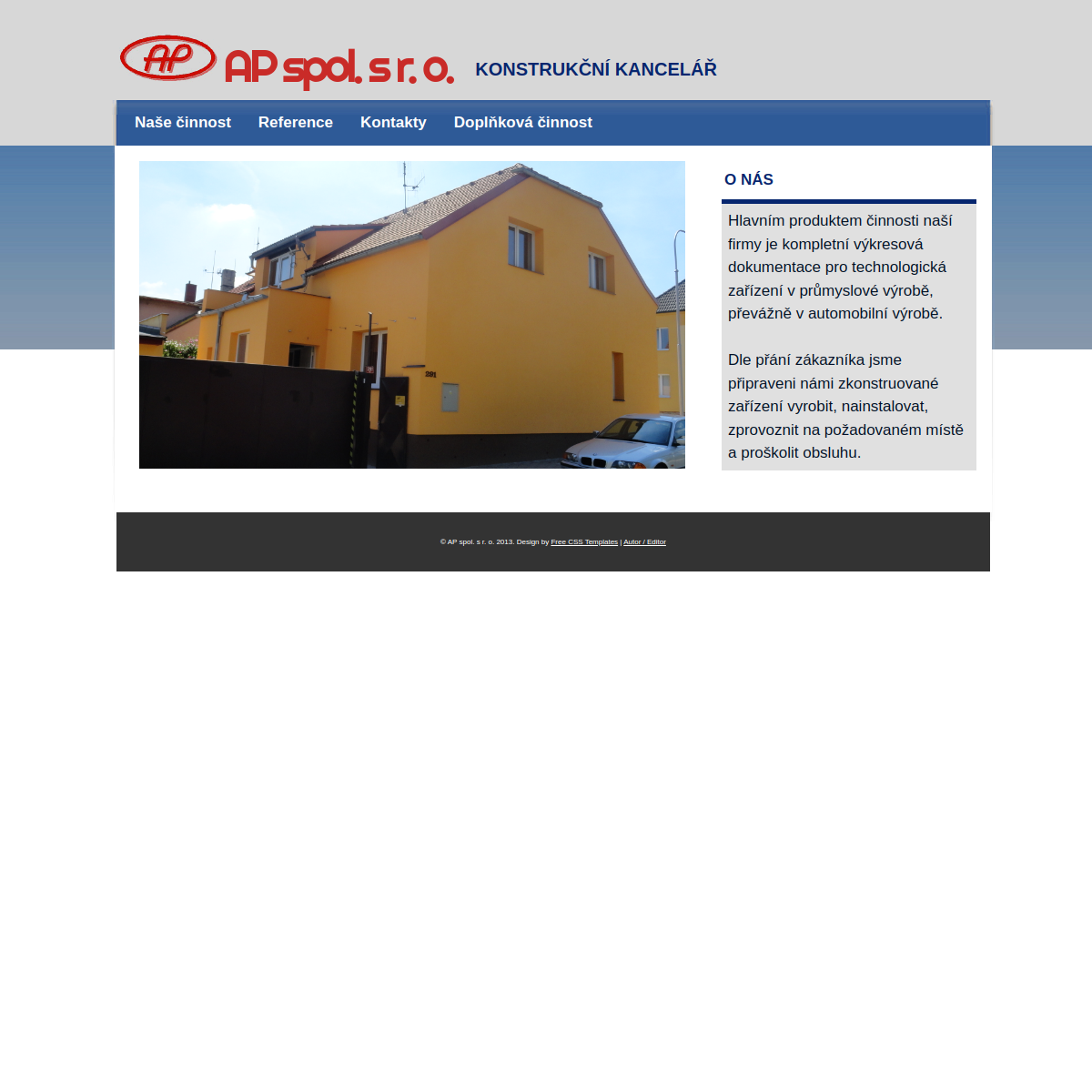 A.P. - konstrukční kancelář website