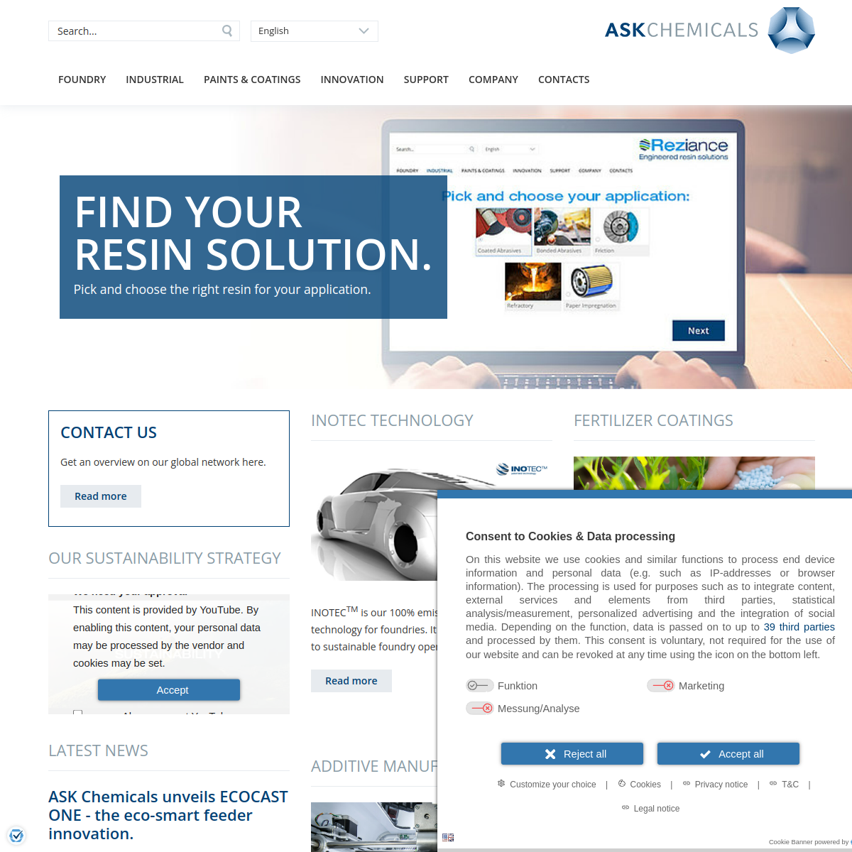 ASK Chemicals website