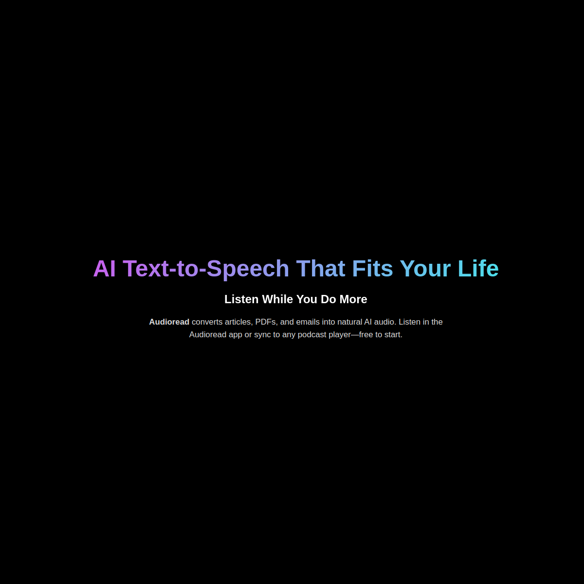 Audioread screenshot 2