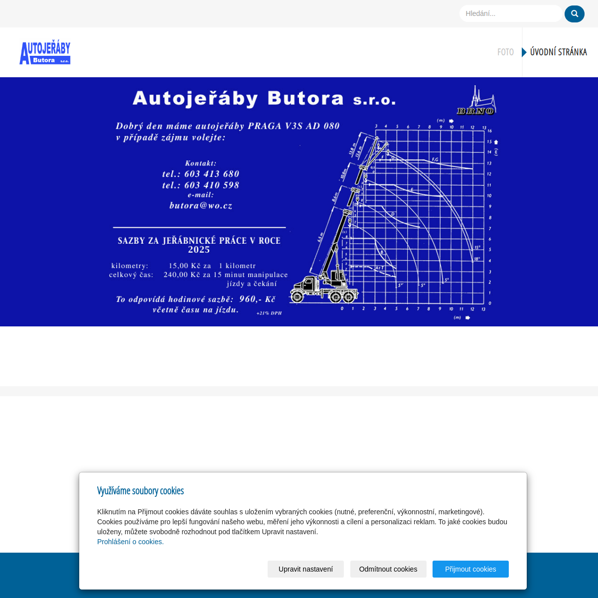 Jiří Butora - Jeřábnické práce website