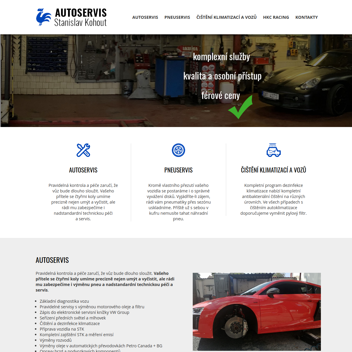 Autoservis Stanislav Kohout website