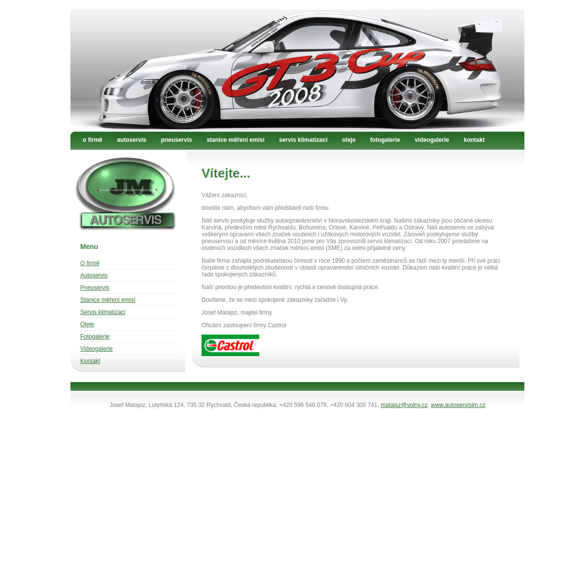 Autoservis JM website