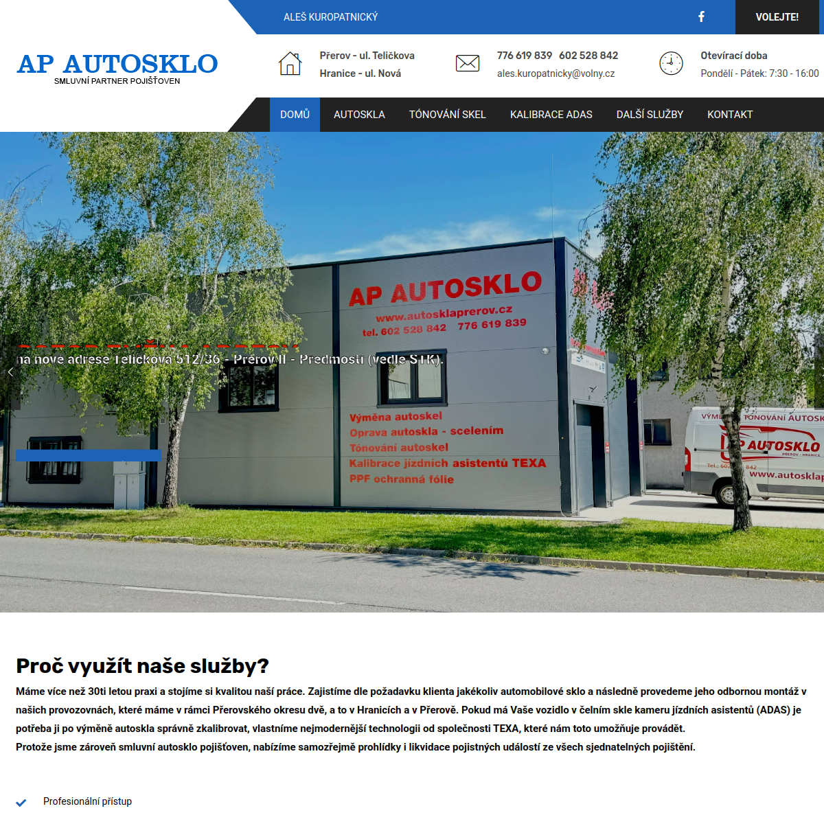 AP AUTOSKLO website