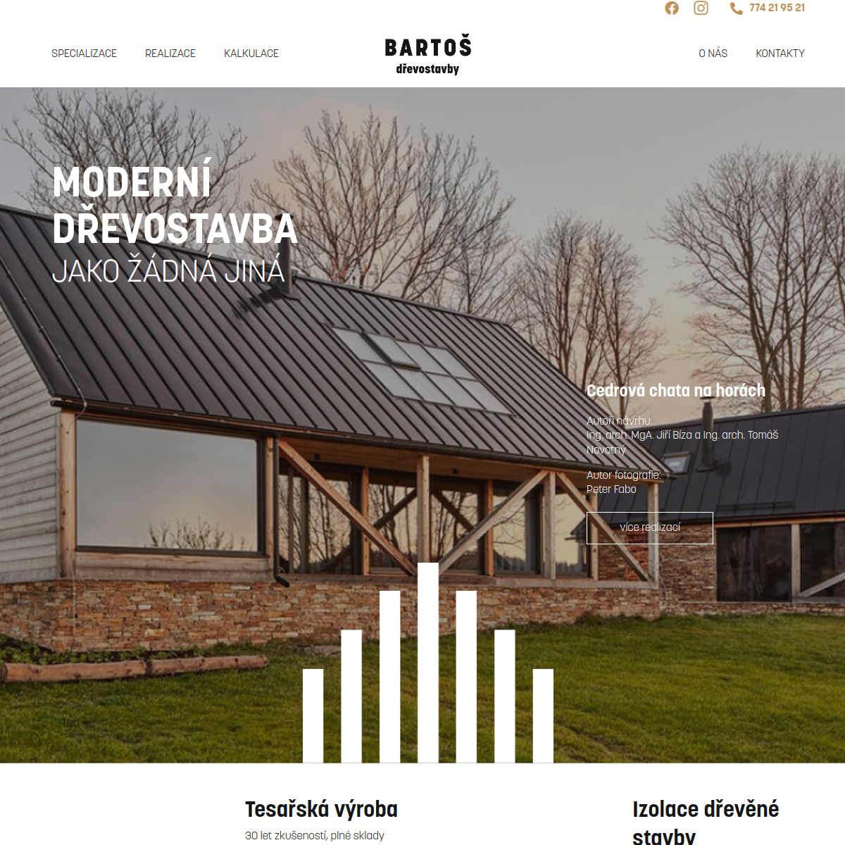 BARTOŠ DŘEVOSTAVBY, s.r.o. website