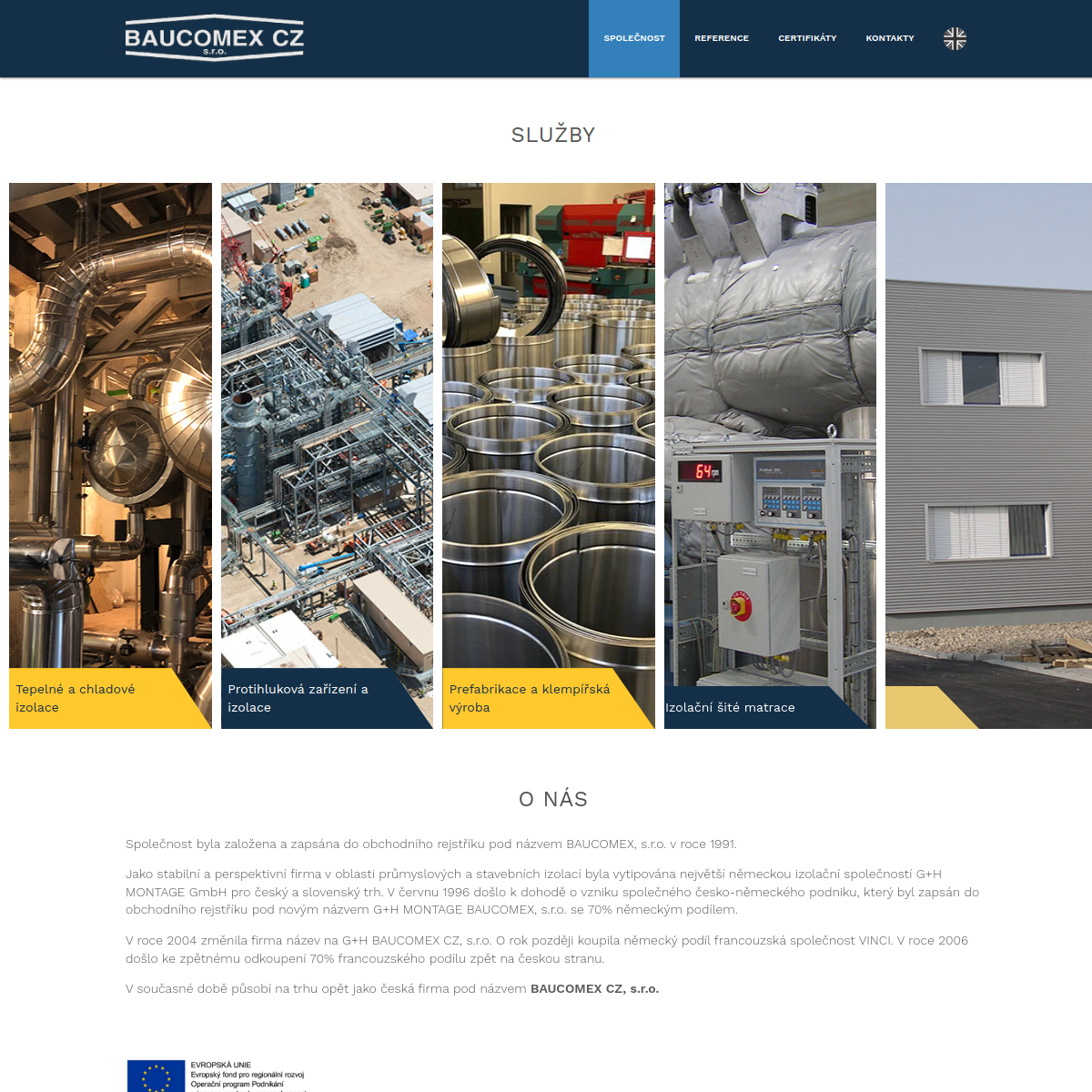 BAUCOMEX CZ, s.r.o. website