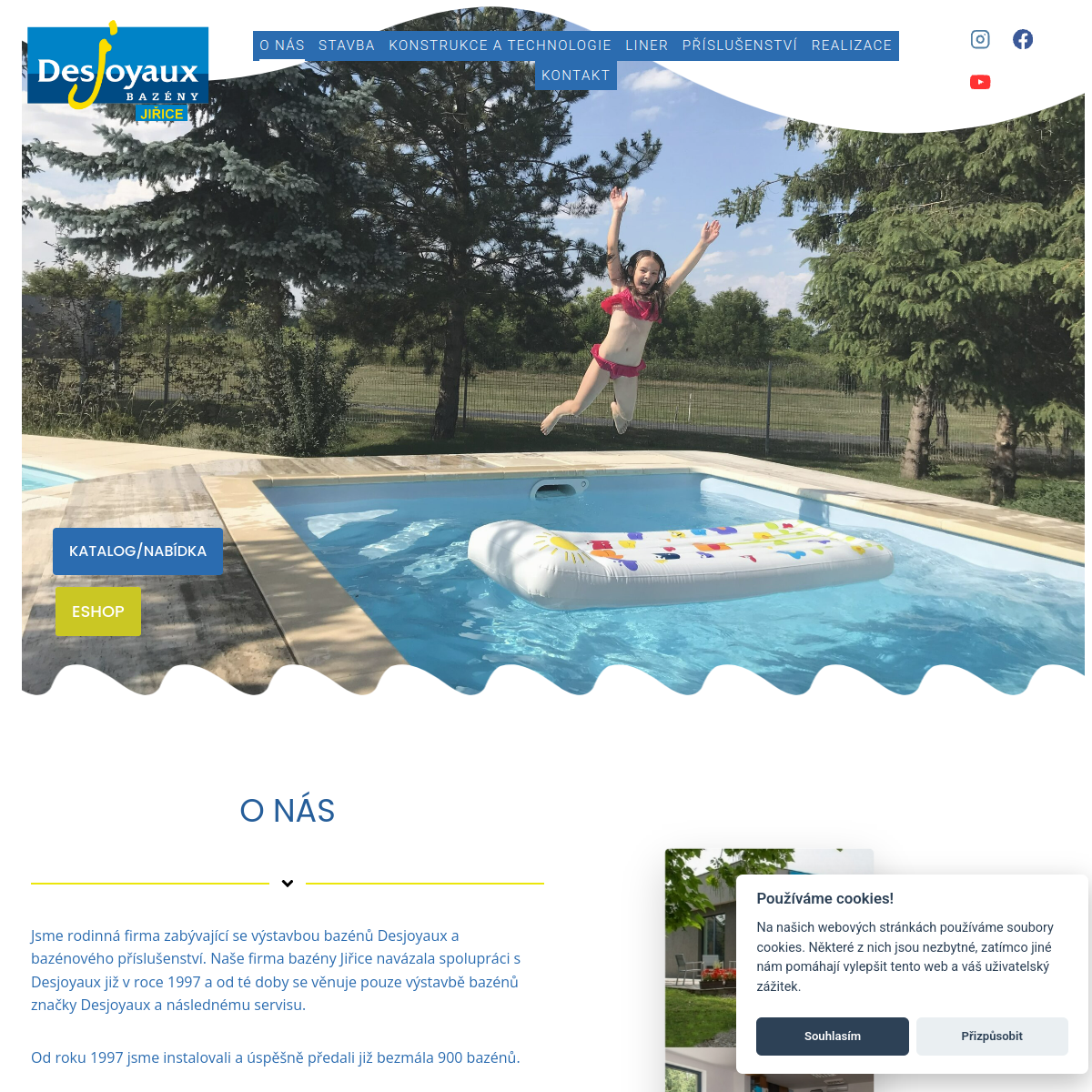 Desjoyaux Bazény Jiřice website