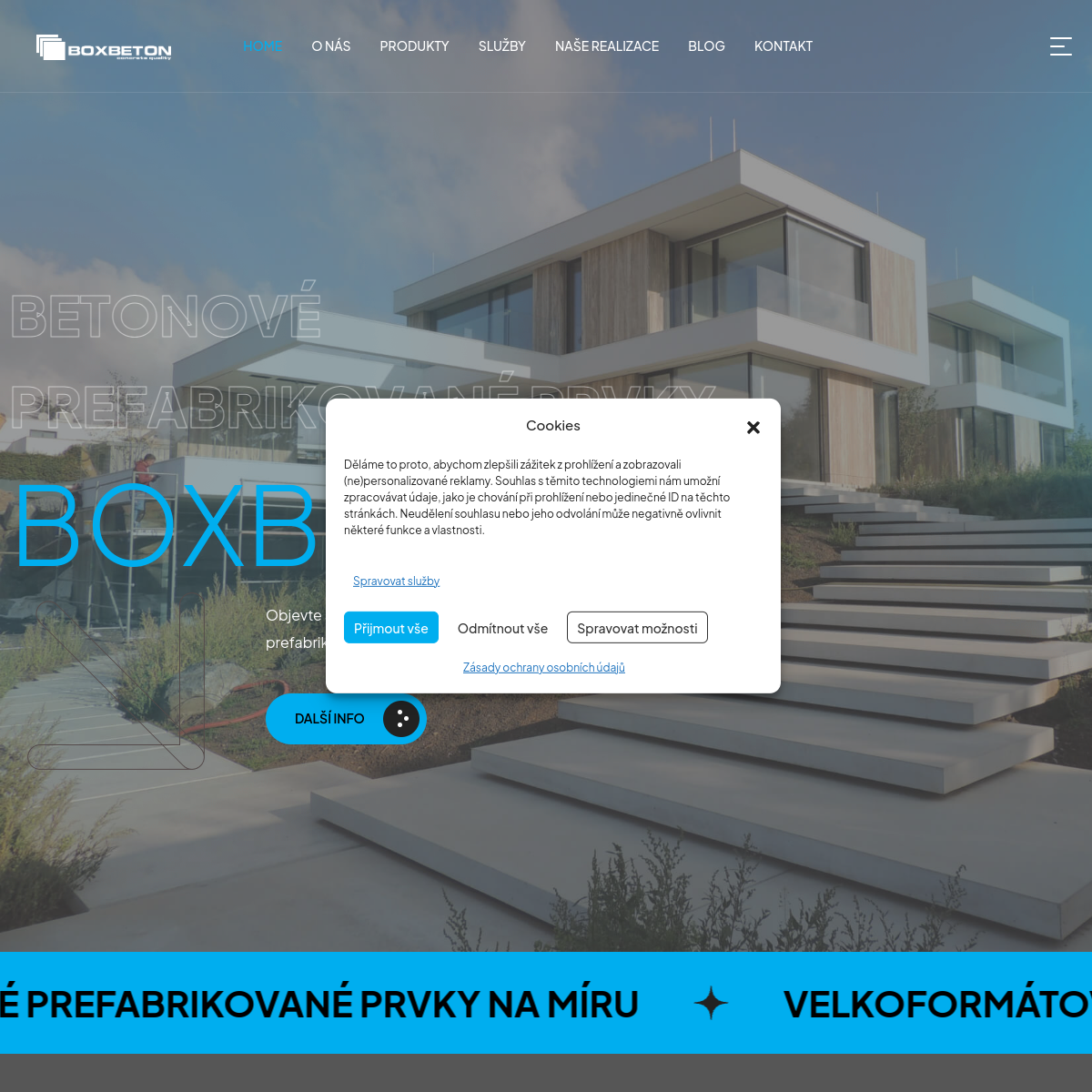 BOXBETON s.r.o. website