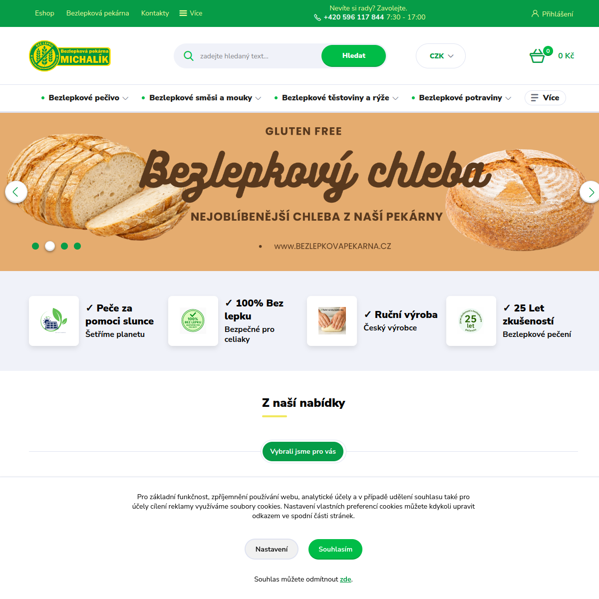 Michalík Bezlepková pekárna a prodejna website
