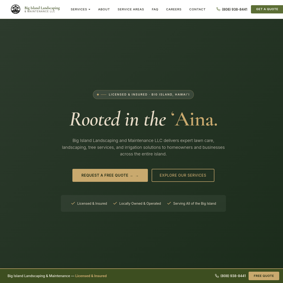 Big Island Grass website