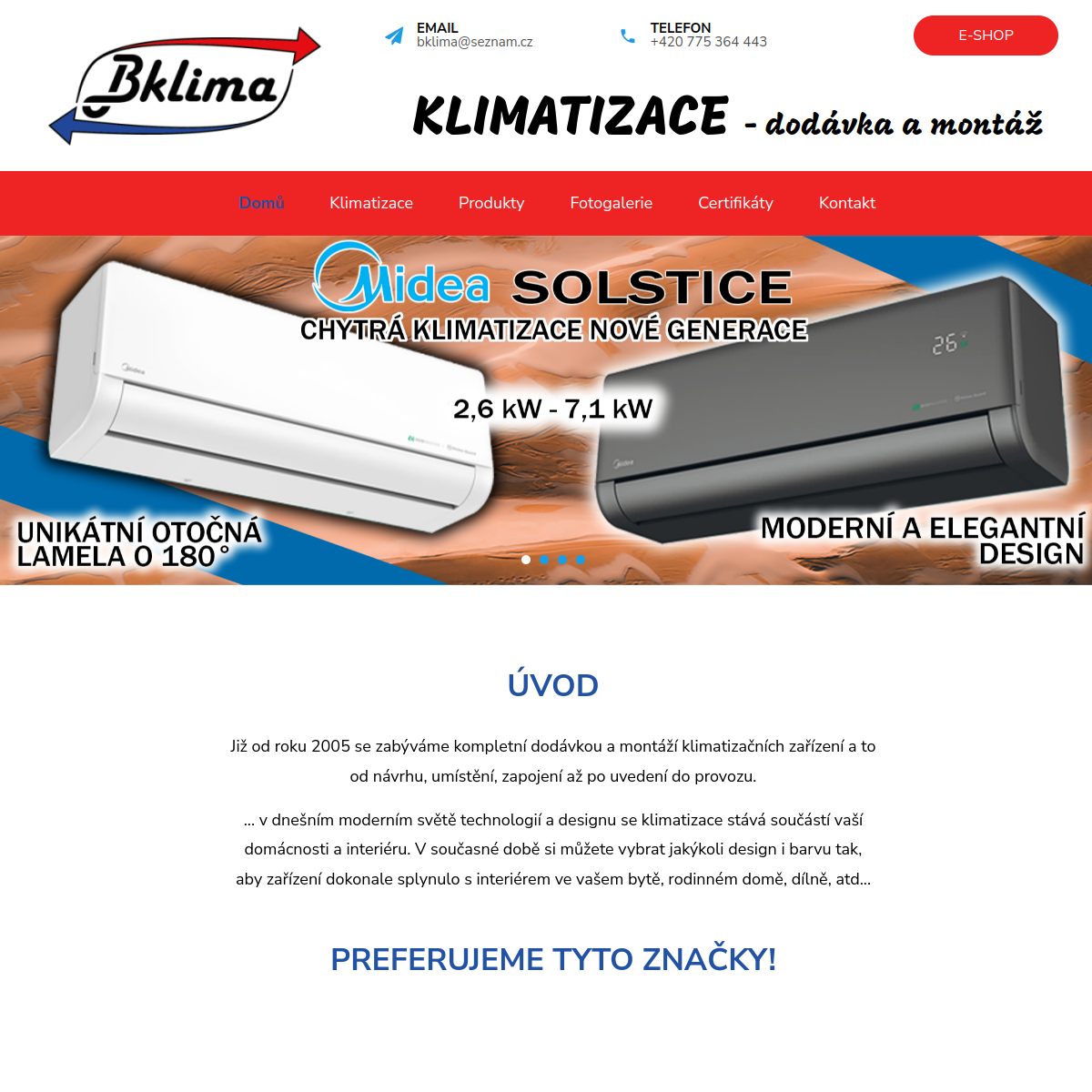 Bklima website