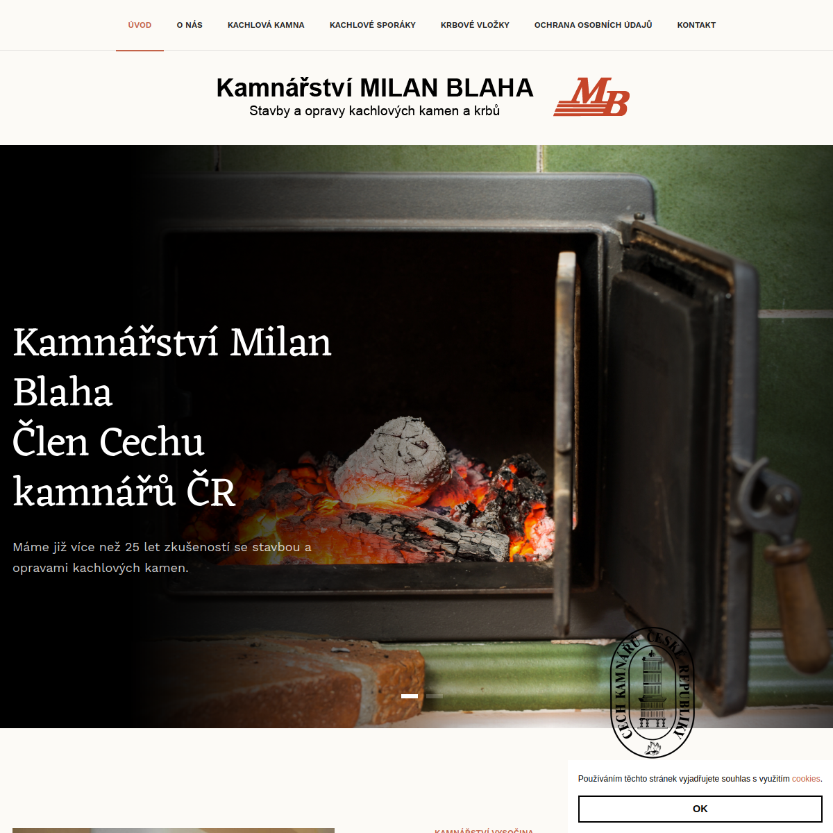 Kamnářství Milan Blaha website
