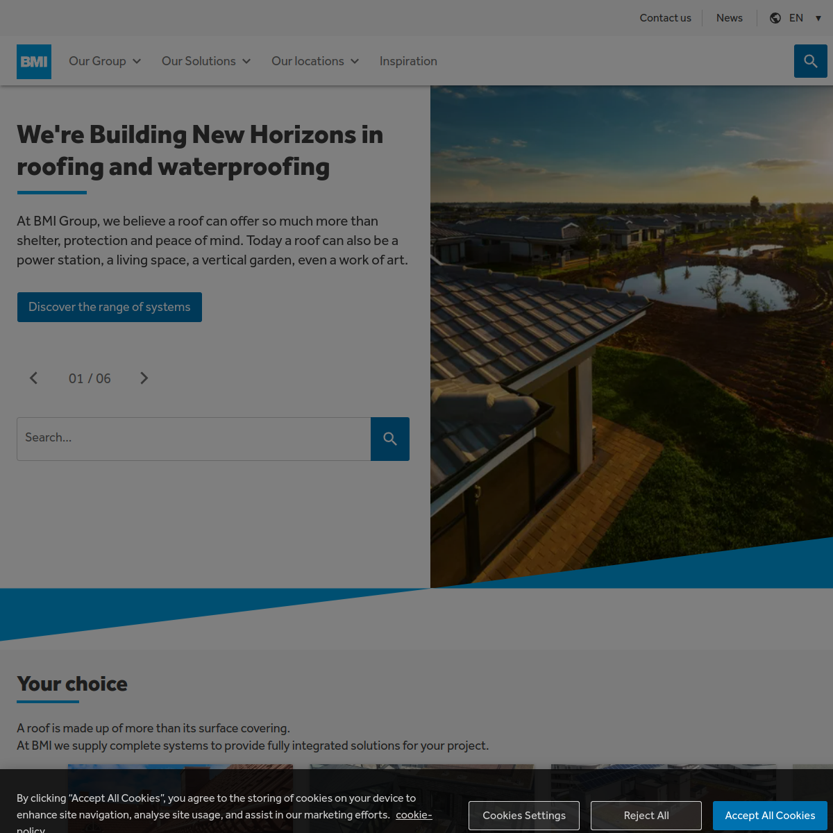 BMI střešní a hydroizolační systémy s.r.o. website
