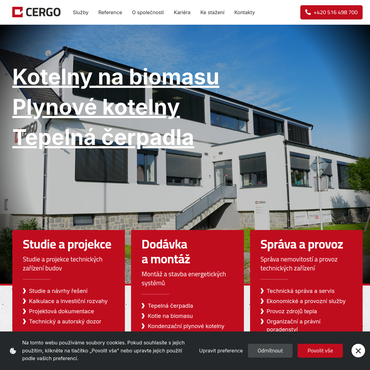 CERGOMONT s.r.o. website