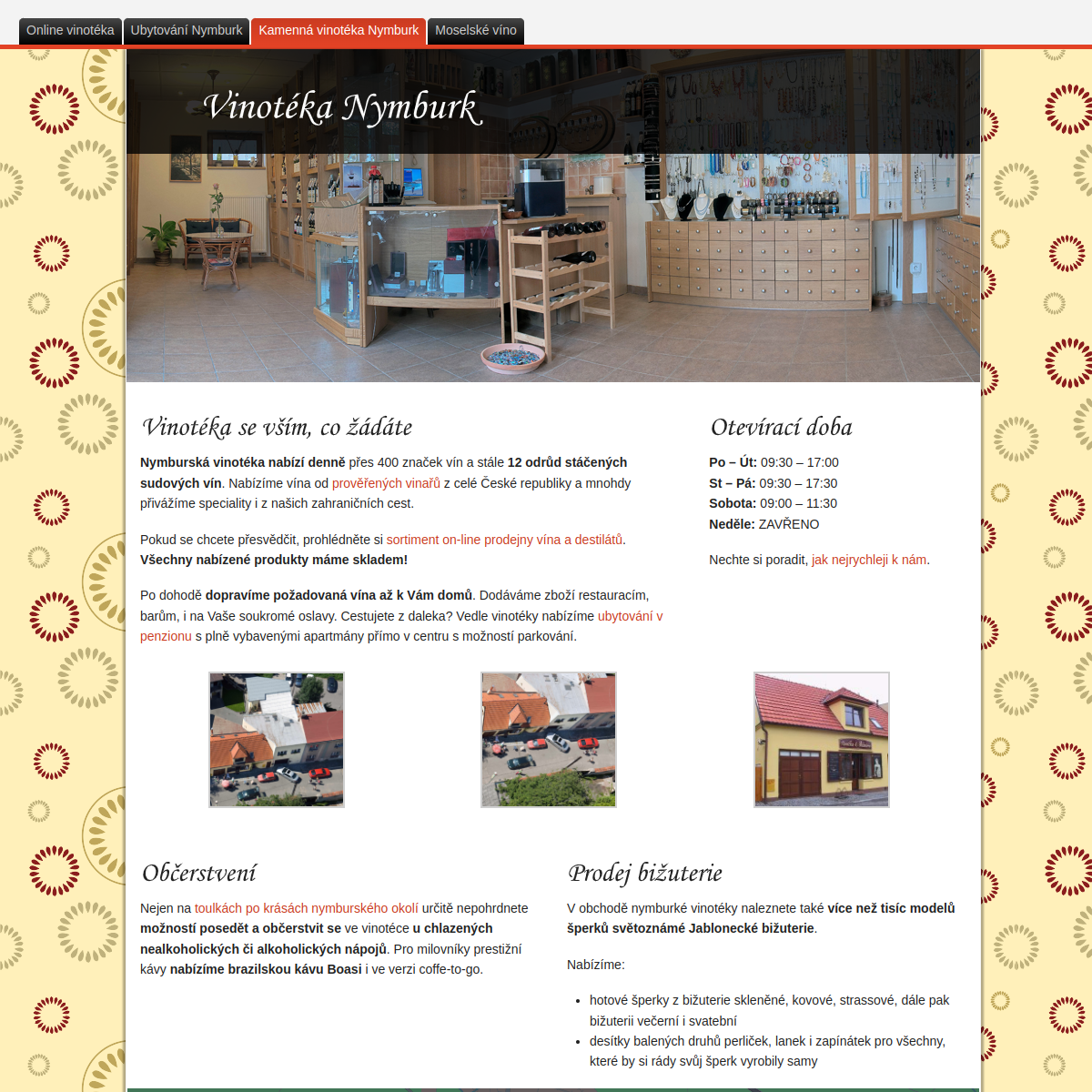 Vinotéka Nymburk website