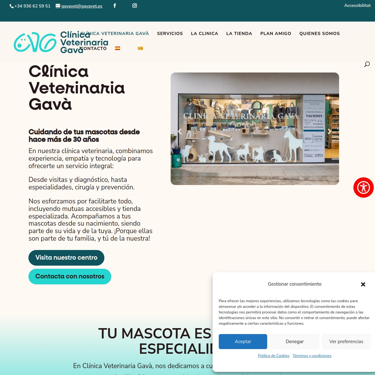 Clinicaveterinariagava.com desktop screenshot - Veterinary Clinic