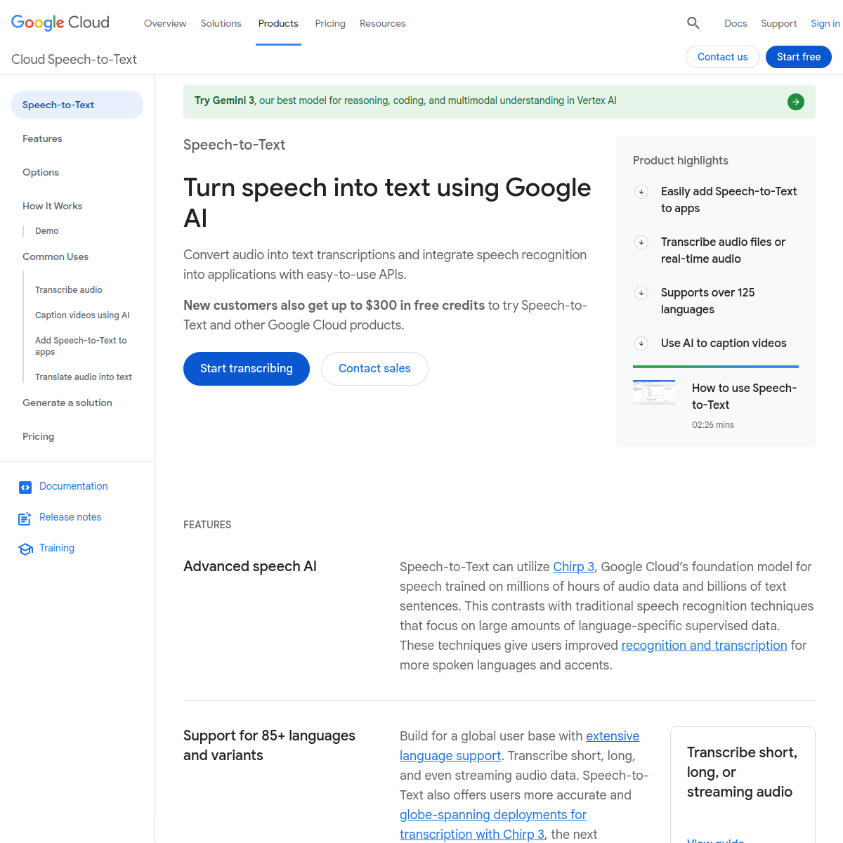 Google Cloud Speech to Text screenshot 2