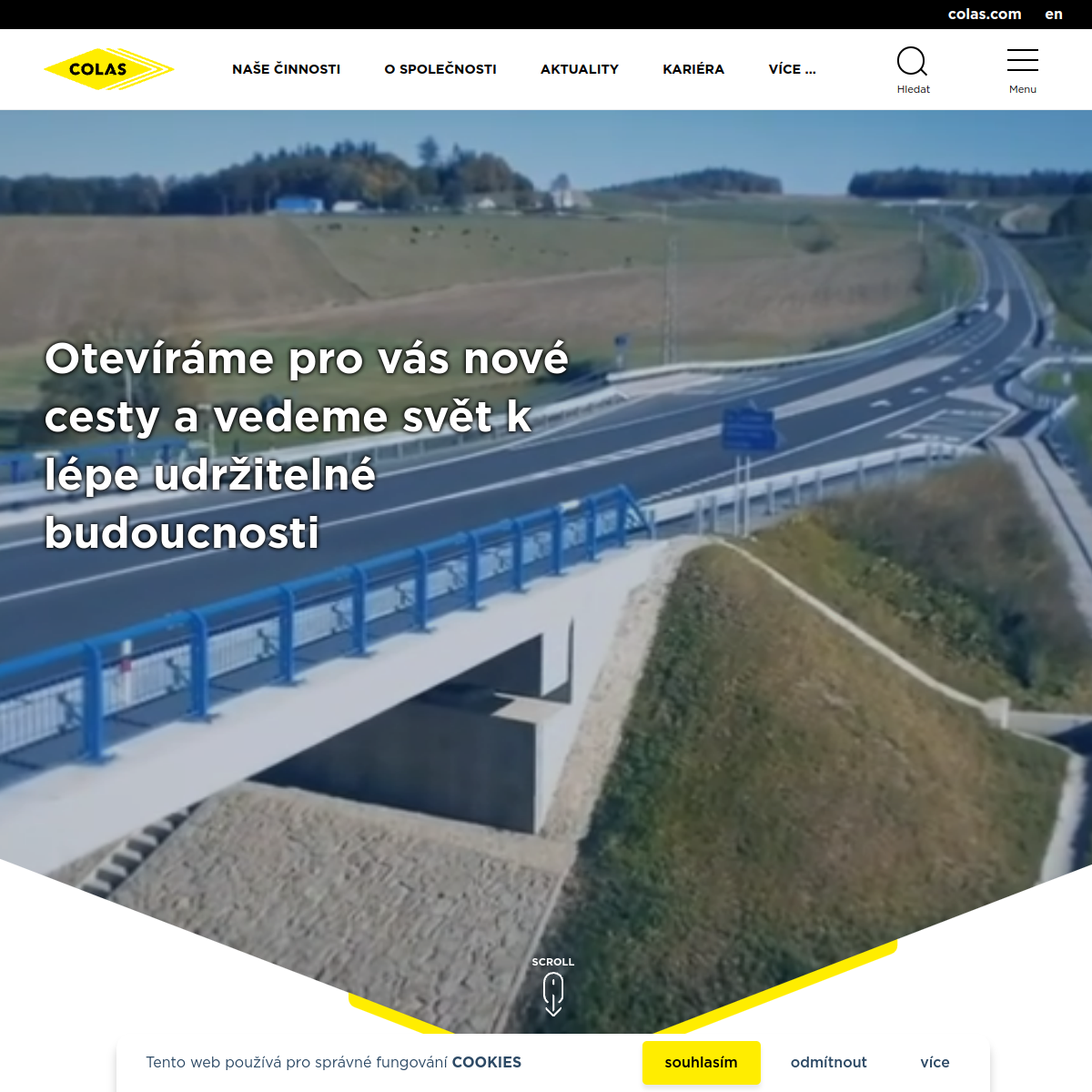 COLAS CZ, a.s. website