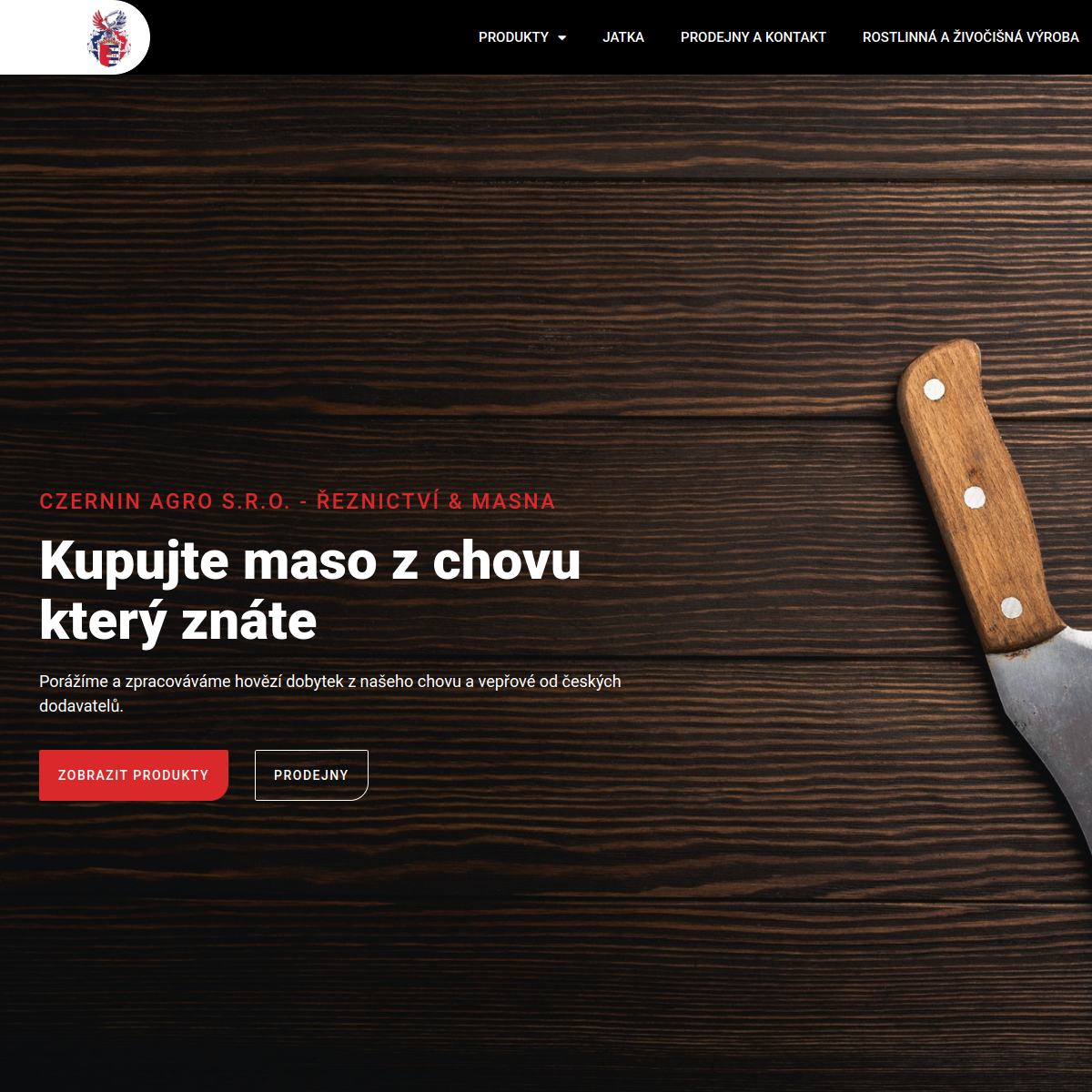 Czernin AGRO s.r.o. - Řeznictví & masna website