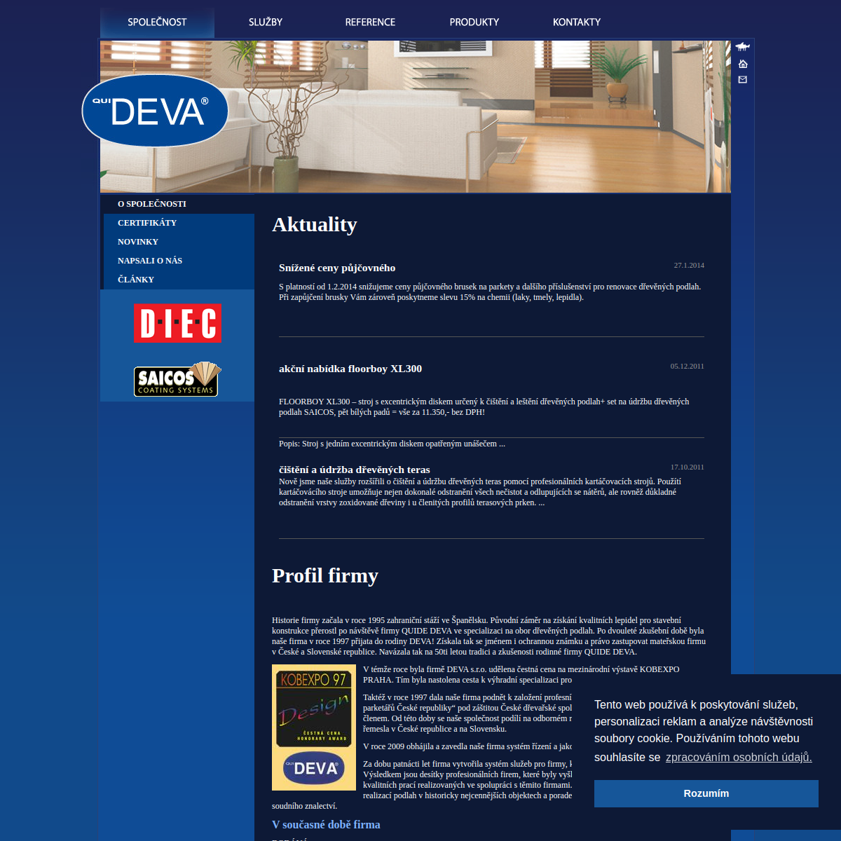 DEVA s.r.o. website